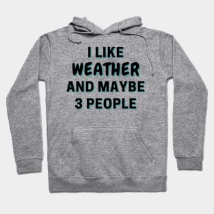 I Like Weather And Maybe 3 People Hoodie